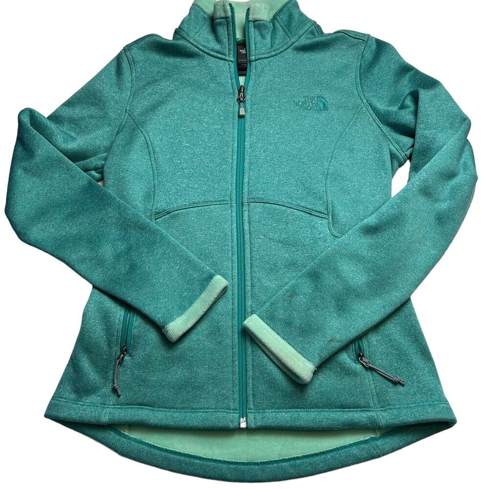 The North Face Jacket Women's Size S/P Agave Soft Shell Full Zip Green C656 - Picture 3 of 11